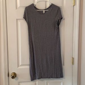 Striped T shirt dress
